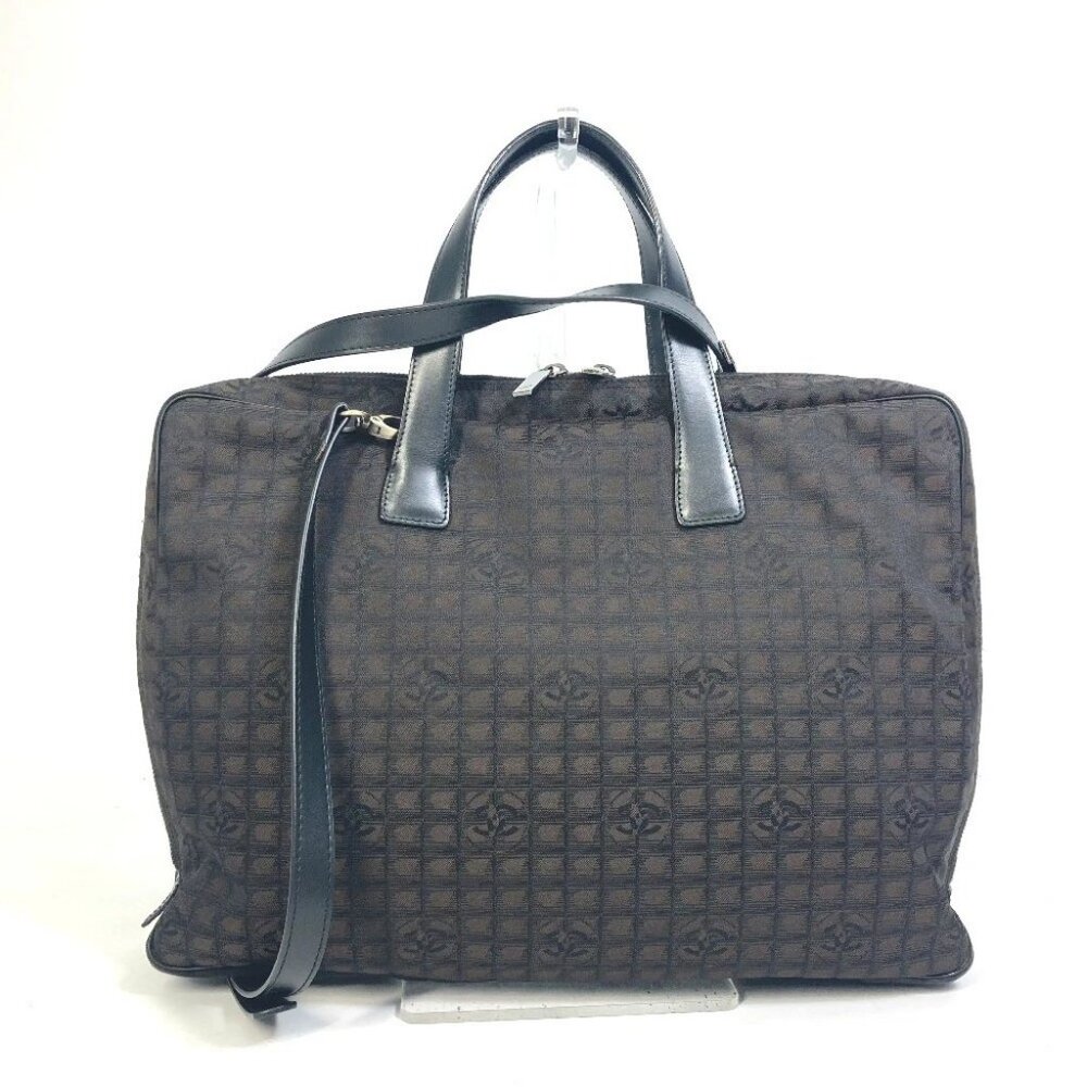 CHANEL New travel line Hand Bag Shoulder Bag 2WAY bag Business bag Brown